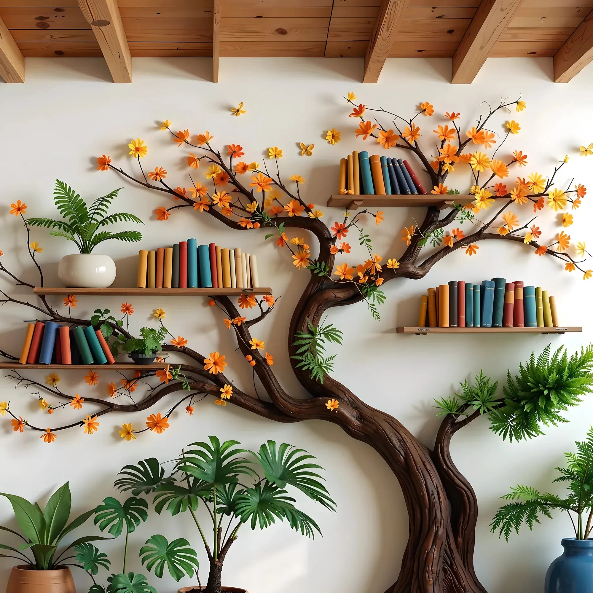 Tree Branch Bookshelf A Natural Touch for Home Decor