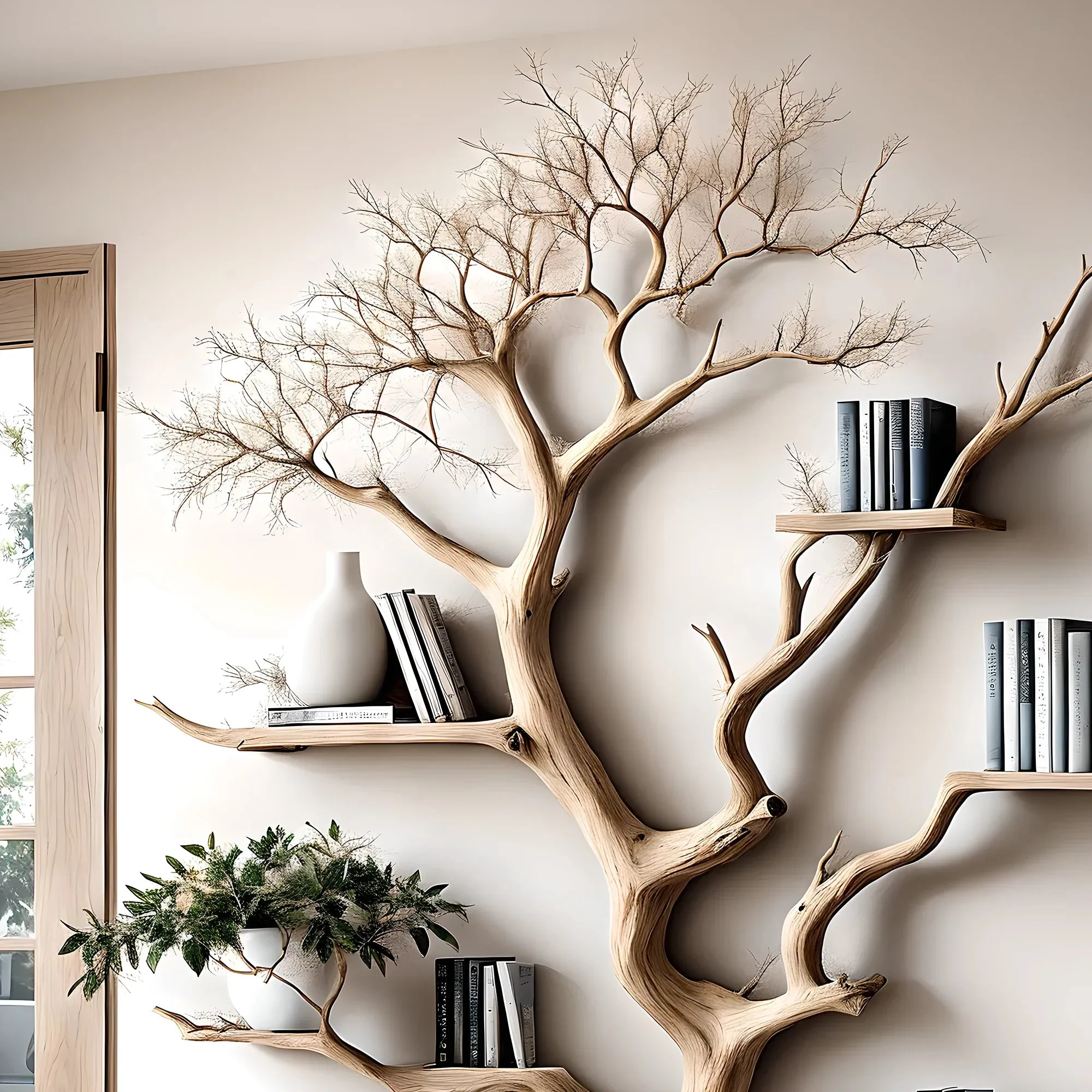 Decorative Wall Corner Shelf Modern Bookshelf Display