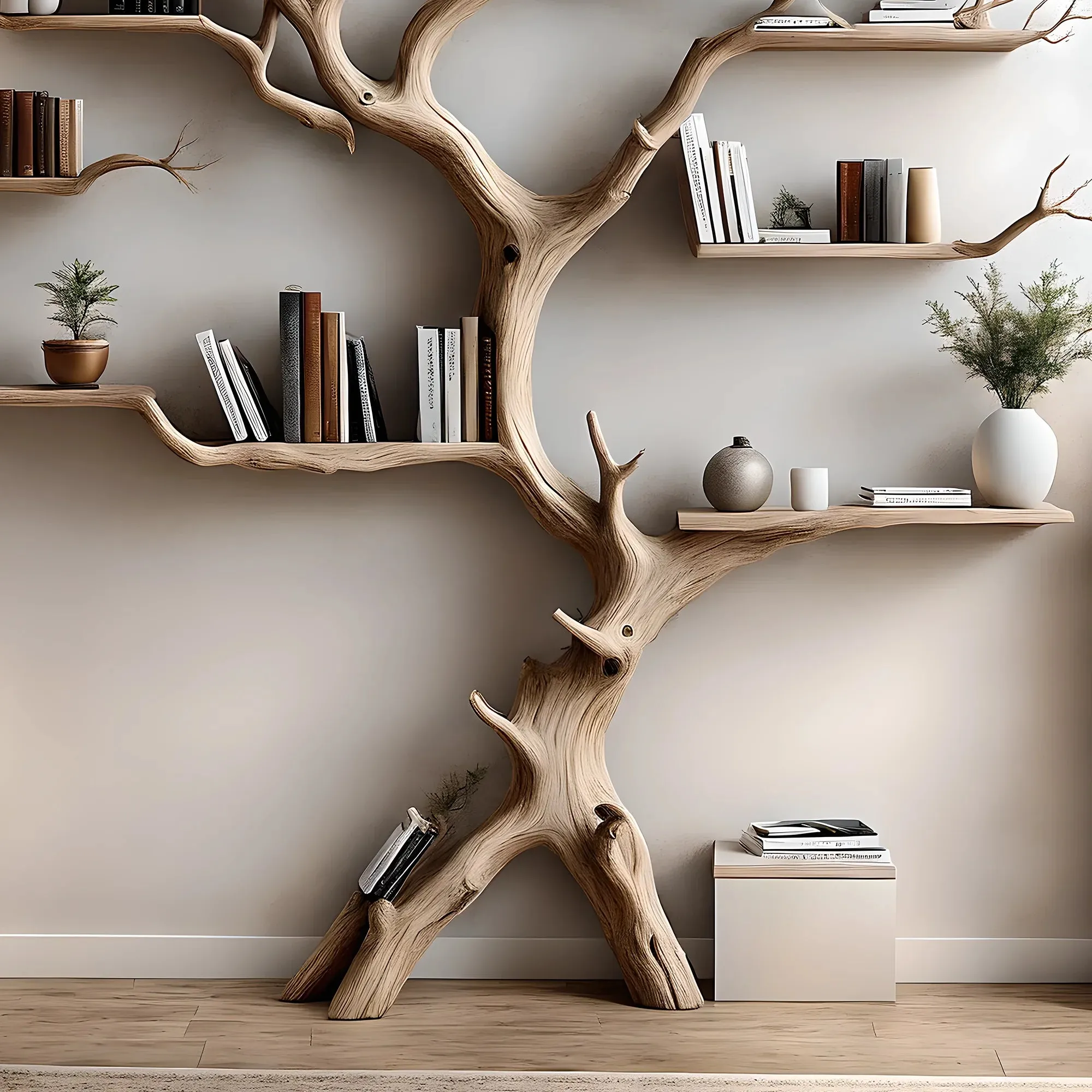 Natural Tree Inspired Bookshelf A Creative Storage Idea